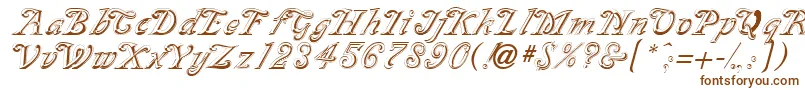 SilverplateRegular-fontti – ruskeat fontit valkoisella taustalla