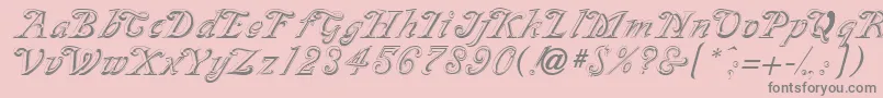 SilverplateRegular Font – Gray Fonts on Pink Background