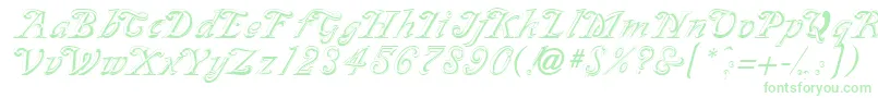 SilverplateRegular-Schriftart – Grüne Schriften auf weißem Hintergrund
