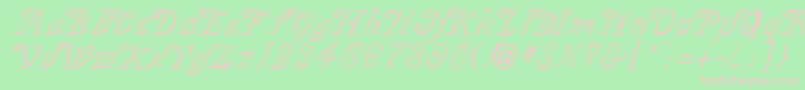 SilverplateRegular Font – Pink Fonts on Green Background