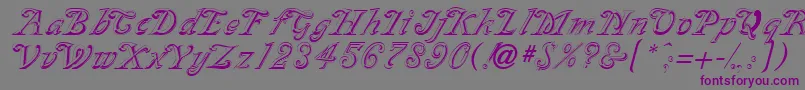 SilverplateRegular-fontti – violetit fontit harmaalla taustalla