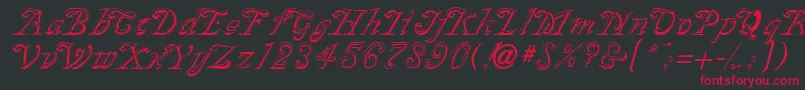 SilverplateRegular Font – Red Fonts on Black Background