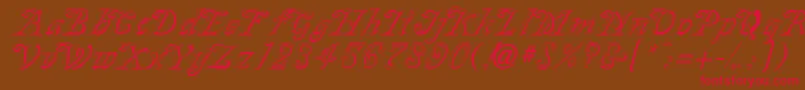 SilverplateRegular Font – Red Fonts on Brown Background