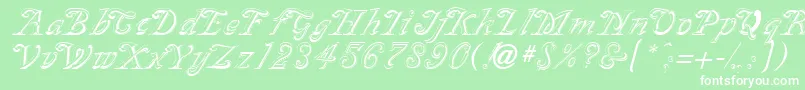 SilverplateRegular Font – White Fonts on Green Background