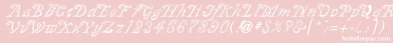 SilverplateRegular Font – White Fonts on Pink Background