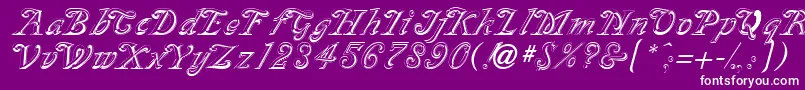SilverplateRegular Font – White Fonts on Purple Background