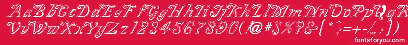 SilverplateRegular Font – White Fonts on Red Background