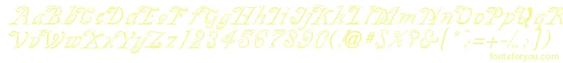 SilverplateRegular-fontti – keltaiset fontit
