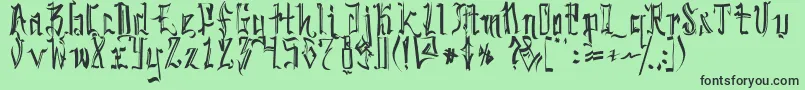 SickcapitalKingston Font – Black Fonts on Green Background