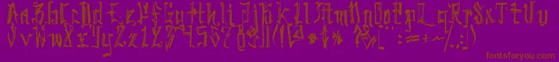 SickcapitalKingston Font – Brown Fonts on Purple Background