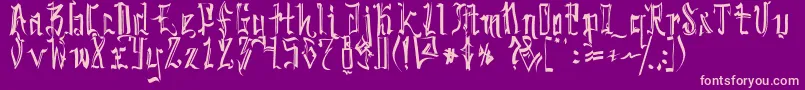 SickcapitalKingston Font – Pink Fonts on Purple Background