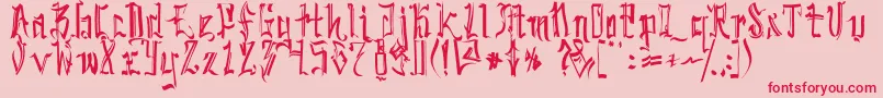 SickcapitalKingston Font – Red Fonts on Pink Background