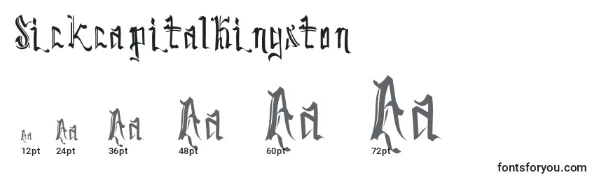 Größen der Schriftart SickcapitalKingston (100042)