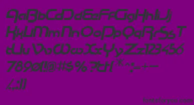 RacetracsskItalic font – Black Fonts On Purple Background