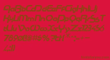 RacetracsskItalic font – Brown Fonts On Red Background
