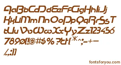 RacetracsskItalic font – Brown Fonts On White Background