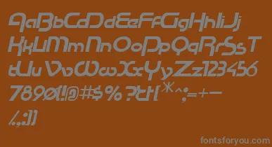 RacetracsskItalic font – Gray Fonts On Brown Background