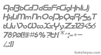 RacetracsskItalic font – Gray Fonts On White Background