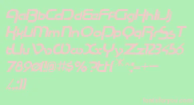 RacetracsskItalic font – Pink Fonts On Green Background