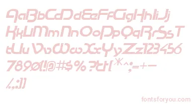 RacetracsskItalic font – Pink Fonts On White Background