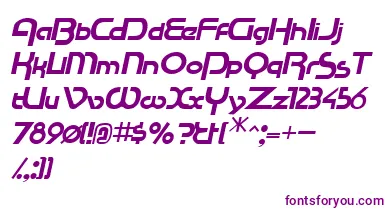 RacetracsskItalic font – Purple Fonts On White Background