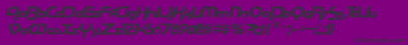 RacetracsskItalic Font – Black Fonts on Purple Background