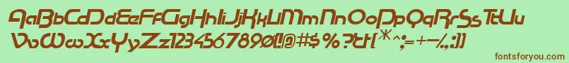 RacetracsskItalic Font – Brown Fonts on Green Background