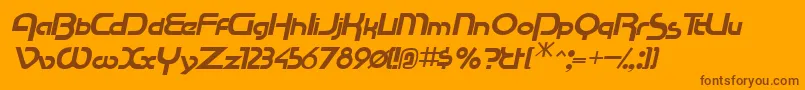 Шрифт RacetracsskItalic – коричневые шрифты на оранжевом фоне