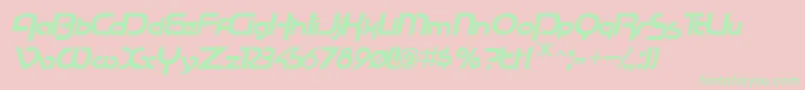 RacetracsskItalic Font – Green Fonts on Pink Background