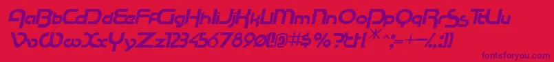 RacetracsskItalic Font – Purple Fonts on Red Background
