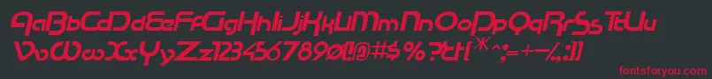 RacetracsskItalic Font – Red Fonts on Black Background