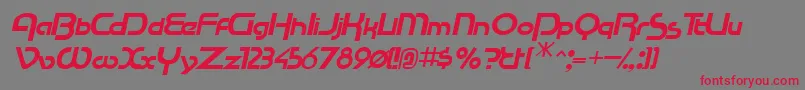 RacetracsskItalic Font – Red Fonts on Gray Background