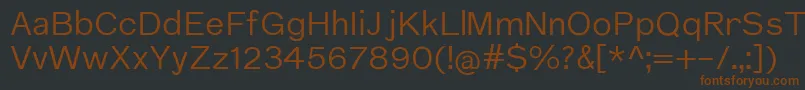 Шрифт NuromRegular – коричневые шрифты на чёрном фоне