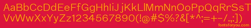 NuromRegular Font – Orange Fonts on Red Background