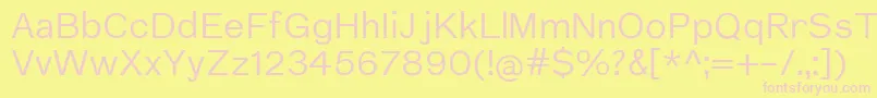 NuromRegular Font – Pink Fonts on Yellow Background