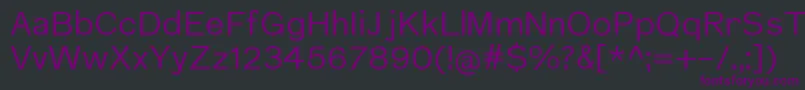 フォントNuromRegular – 黒い背景に紫のフォント