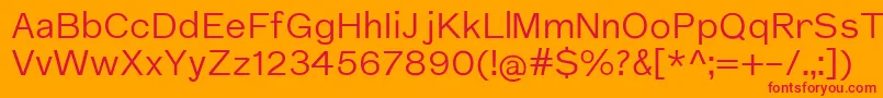 NuromRegular Font – Red Fonts on Orange Background