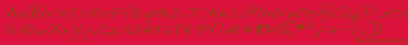 Шрифт Lehn144 – коричневые шрифты на красном фоне