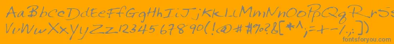 Lehn144-Schriftart – Graue Schriften auf orangefarbenem Hintergrund