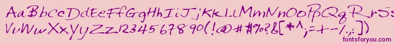 Lehn144 Font – Purple Fonts on Pink Background