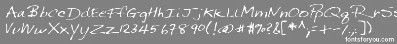フォントLehn144 – 灰色の背景に白い文字