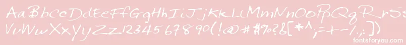 Lehn144 Font – White Fonts on Pink Background