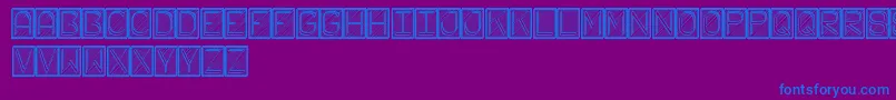 Шрифт FichasSt – синие шрифты на фиолетовом фоне
