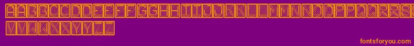 FichasSt Font – Orange Fonts on Purple Background