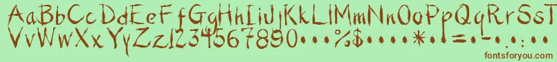 Photai Font – Brown Fonts on Green Background