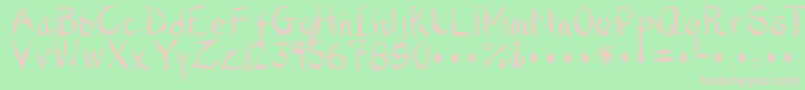 Photai Font – Pink Fonts on Green Background