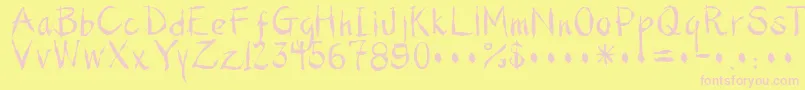 Photai Font – Pink Fonts on Yellow Background