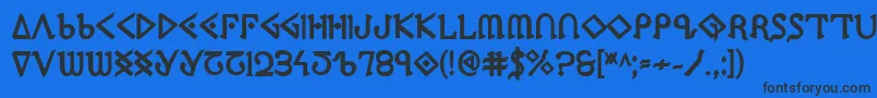 PresleyPressExtrabold Font – Black Fonts on Blue Background