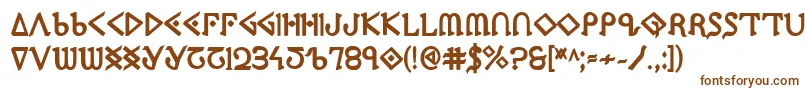 PresleyPressExtrabold-fontti – ruskeat fontit valkoisella taustalla