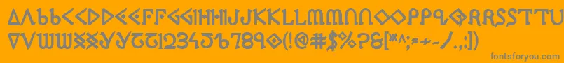 PresleyPressExtrabold Font – Gray Fonts on Orange Background